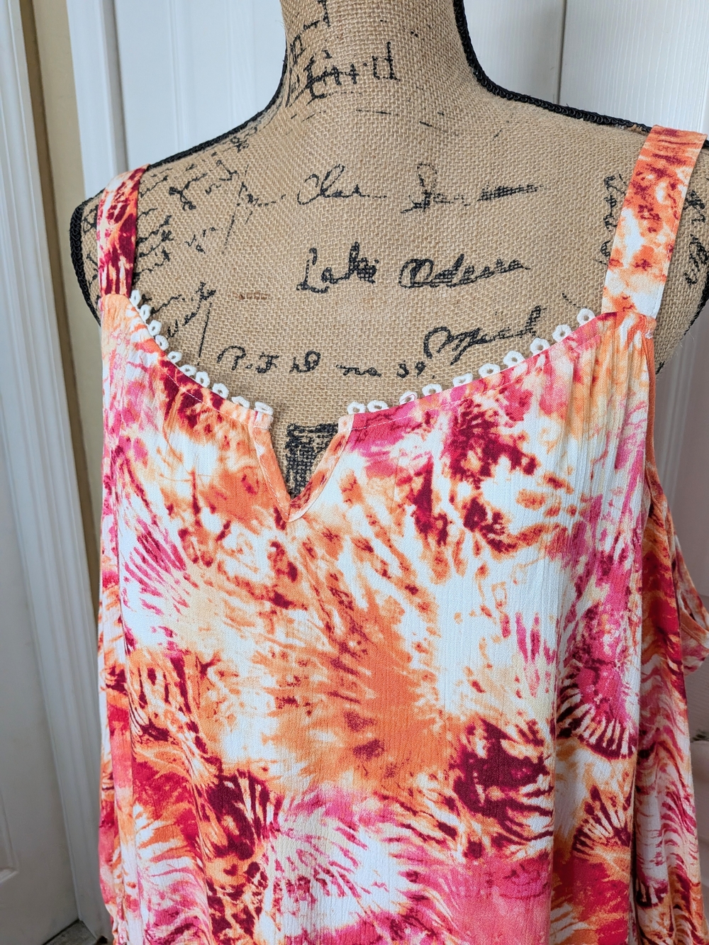 Caribbean Joe Tie-Dye Cold Shoulder Dress - Picture 2 of 11